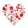Personalised Ruby Anniversary Button Heart, thumbnail 2 of 5