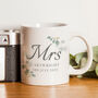 Personalised Botanical Mrs Wedding Mug, thumbnail 3 of 3