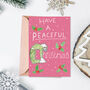'Have A Peaceful Christmas' Christmas Card, thumbnail 3 of 4