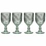 Set Of Four Laurier Green Wine Goblets, thumbnail 2 of 5