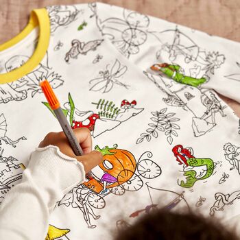 Fairytale Colour In Pyjamas + 10 Pens Colouring Kit, 5 of 12