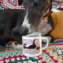 Sighthound On Crochet Blanket Enamel Mug, thumbnail 2 of 5