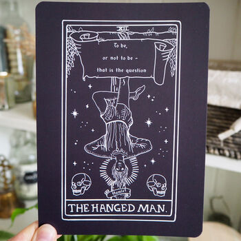 Hamlet Tarot Card Mini Print The Hanged Man, 5 of 5