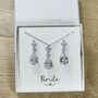 Cubic Zirconia Bridal Necklace And Earrings Set, thumbnail 2 of 5