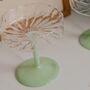 Mint Green Twirl Champagne Coupe Glass, thumbnail 2 of 3