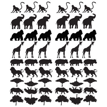 Mini Contemporary Safari Animal Wall Stickers, 3 of 7