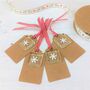 Pack Of Four Handmade Glass Snowflake Gift Tags, thumbnail 1 of 5