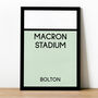 Macron Stadium Monopoly Bolton Football Print, thumbnail 1 of 2