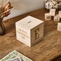 Personalised Christening Wooden Money Box, thumbnail 2 of 8