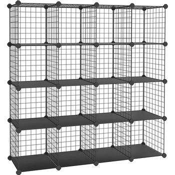 16 Cube Metal Storage Organiser Modular Shelving Grids, 8 of 10