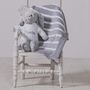 Personalised Striped Baby Blanket And Bunny Toy, thumbnail 1 of 7