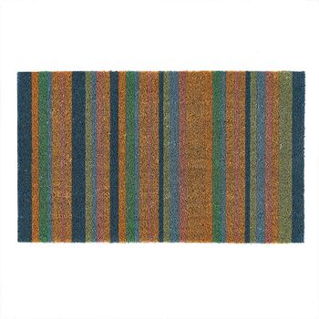 Printed Coir Doormat Blue Stripe 45 X 75, 2 of 2