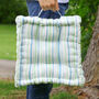 Tenby Stripe Cotton Alfresco Mattress Box Cushions, thumbnail 5 of 5