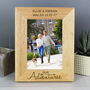 Personalised Our Adventures Wooden Photo Frame, thumbnail 1 of 4