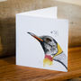 Inky Penguin Blank Greeting Card, thumbnail 3 of 4