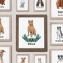 Personalised Pitbull Dog Portrait Print With Flowers, thumbnail 1 of 8