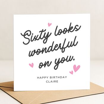 60th Birthday Card For Mum Nan Sister Friend, 3 of 8