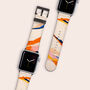 Abstract Hand Drawn Vegan Leather Apple Watch Band, thumbnail 1 of 6
