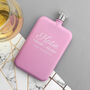 Personalised Bridal Party Slimline Hip Flask, thumbnail 1 of 10