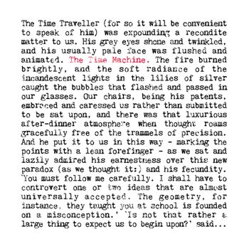 Time Machine. H.G. Wells A5 Print. Gift For Science Fiction Fans, 2 of 8