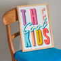 'The Cool Kids' Colourful Kids Bedroom Nursery Print, thumbnail 4 of 5