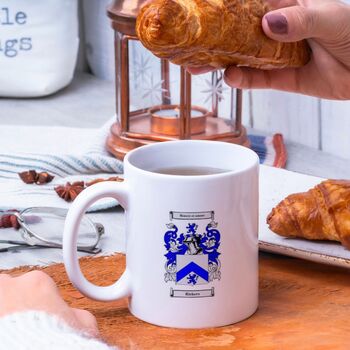 Personalised Coat Of Arms Mug – Family Name Gift, 3 of 9