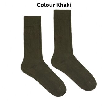 Organic Cotton Mix Luxury Single Colour Socks, 2 of 12