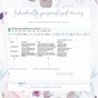 Periwinkle Wedding Menu Cards With Guest Name Tags And Ribbon, thumbnail 6 of 7