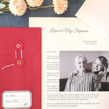 A Letter To My Stepmum Personalised Keepsake, 5 of 10