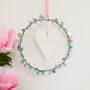 Floral Beaded Mum Decorative Heart / Wreath, thumbnail 2 of 4