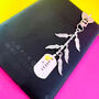 Personalised Feather Charm Accessory For Kindle, E Reader, Laptop And iPad, thumbnail 2 of 8