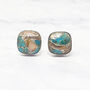 Opal Turquoise Sterling Silver Gemstone Stud Earrings, thumbnail 1 of 4