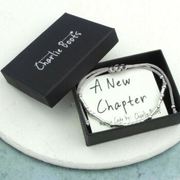 A New Chapter Sterling Silver Morse Code Chain Bracelet, 9 of 9