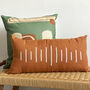 Linen Lumbar Cushion Cover Terracotta, thumbnail 1 of 5