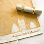 Christmas Table Place Mats Gold Village Four Pack, thumbnail 1 of 4