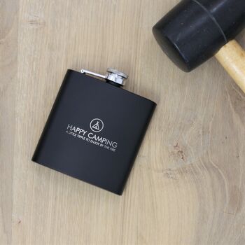 Personalised Stainless Steel Hip Flask, 2 of 8