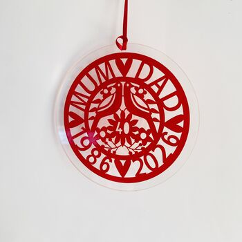 Ruby Wedding Hanging Decoration, 8 of 11
