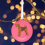 Airedale Personalised Dog Christmas Tree Decoration, thumbnail 2 of 6