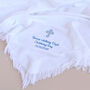 Personalised White Christening Shawl With Stars, thumbnail 2 of 5