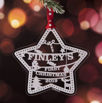 Personalised Baby's First Christmas Decoration, 3 of 4
