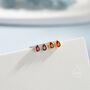 Tiny Droplet Cz Stud Earrings In Sterling Silver, thumbnail 3 of 12