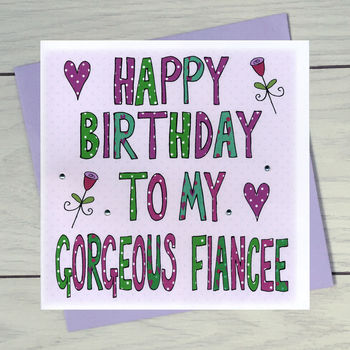 Personalised Fiance Birthday Book Card, 3 of 8