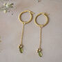 She Blooms Hoops Gold Vermeil And Peridots, thumbnail 1 of 8