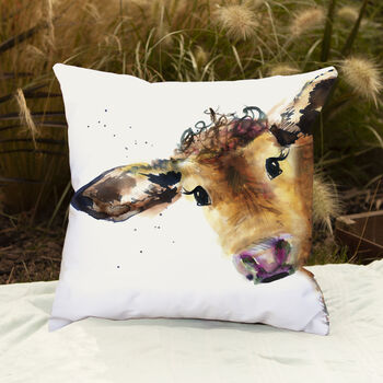 Inky Cow Outdoor Cushion For Garden Furniture, 5 of 8
