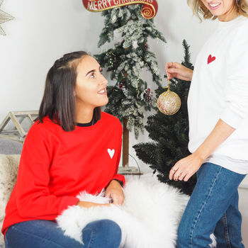 Naughty Or Nice Unisex Christmas Jumper Set Sweatshirts, 3 of 6
