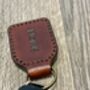 Personalised Brown Leather Key Fob, thumbnail 6 of 8