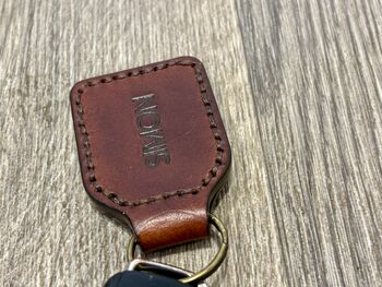 Personalised Brown Leather Key Fob, 6 of 8