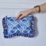 Personalised Blue Seashell And Stripe Quilted Washbag, thumbnail 2 of 4