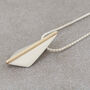 Kite Pendant In Sterling Silver With 9ct Gold Accent, thumbnail 6 of 8
