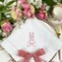 Embroidered Linen Bow Napkin, thumbnail 3 of 5